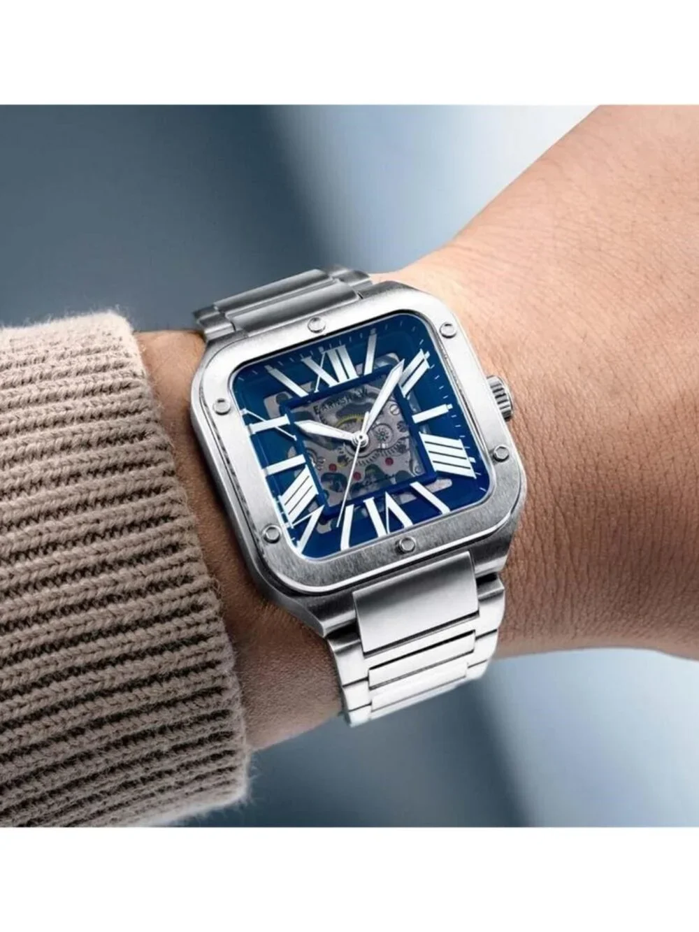 NWT Thomas Earnshaw Lennox Blue Dial Men's Watch